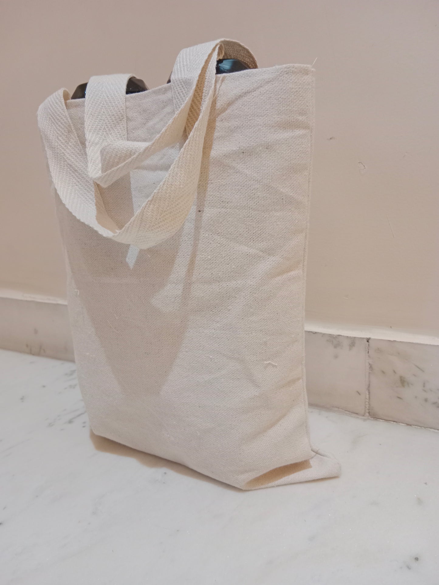 Cotton Cloth Bag For Vegetable Bag , Grocery With Long Handle