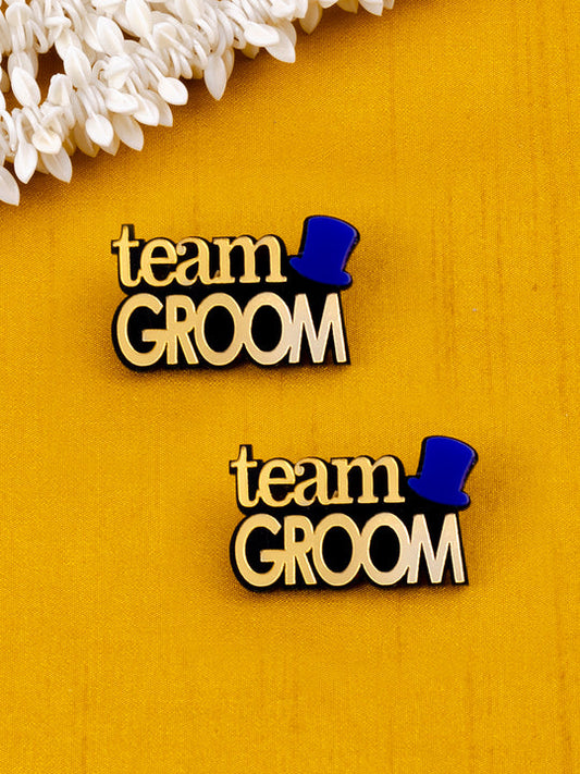 Team Groom Wedding Brooches